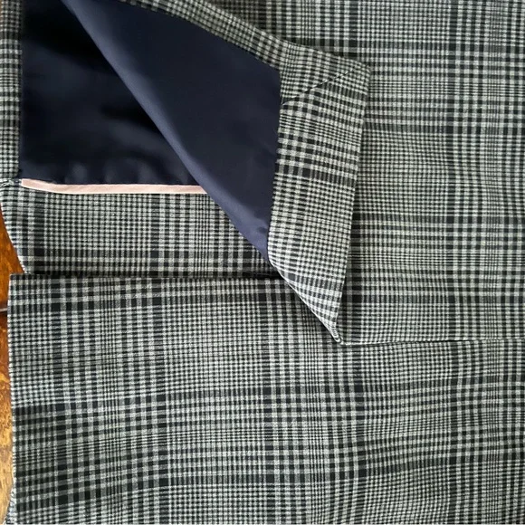 J. Crew Navy and Gray Plaid Women's Sommerset Blazer size 8 - Picture 12 of 16